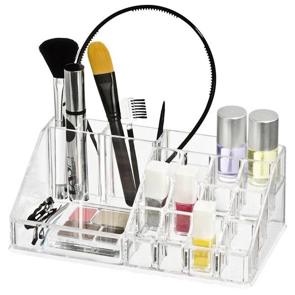 Kosmetik Organizer Femme, mit 16 Fächern Kunststoff - 13 x 22 x 6 cm