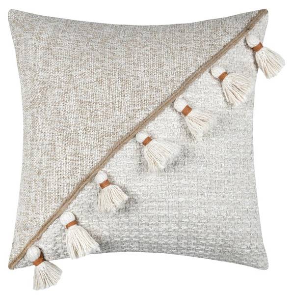 Kissen ZIANA Beige - Textil - 45 x 45 x 2 cm