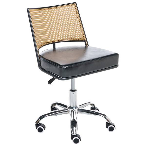 Bürostuhl NOME Schwarz - Braun - Silber - Kunstleder - 50 x 73 x 50 cm