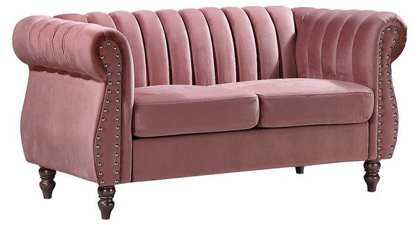 Couchgarnitur TRUMBO 2er-Set Pink - Textil - 150 x 77 x 78 cm