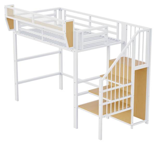 Hochbett AtticSHEF Ⅰ Weiß - Breite: 95 cm