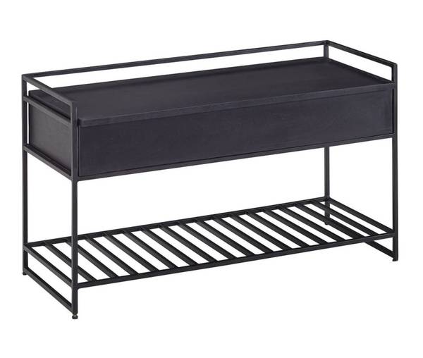 Sitzbank HAGEN Mangoholz Flurbank Braun - Massivholz - 90 x 52 x 38 cm