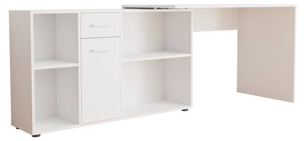 Eckschreibtisch Armando Weiß - Holzwerkstoff - 122 x 75 x 120 cm
