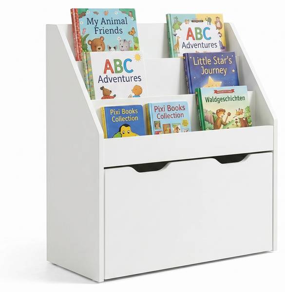 Bibliothèque pour enfant Sirlstalo Blanc - Bois manufacturé - 63 x 70 x 30 cm