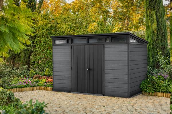 Gerätehaus Cortina Grau - Kunststoff - 218 x 226 x 342 cm