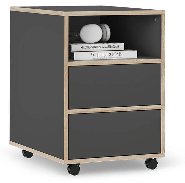 Rollcontainer Tetrix 56549 Grau - Holzwerkstoff - 42 x 61 x 55 cm