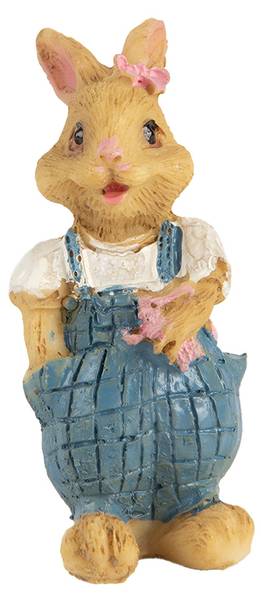 Dekorationsfigur Kaninchen Easter&Hiloh Braun - Kunststoff - 3 x 5 x 3 cm