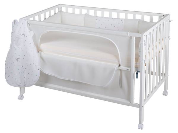 Lit de Chambre 60 x 120 cm Sternenzauber Blanc - Bois manufacturé - 66 x 86 x 125 cm