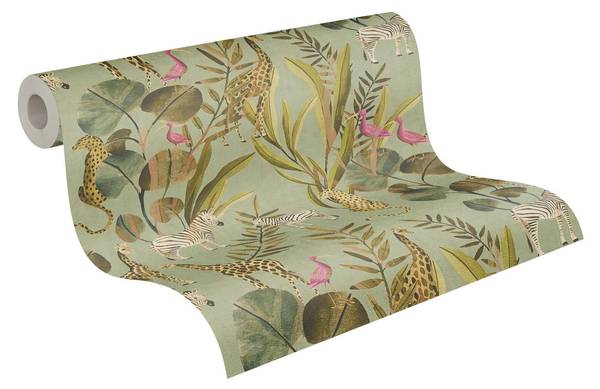 Vliestapete 782181-GU Grün - Fleece - 53 x 1005 x 1 cm
