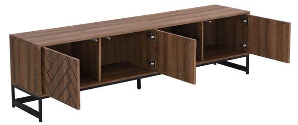 TV-Board CARATANA Braun - Holz teilmassiv - 180 x 50 x 40 cm