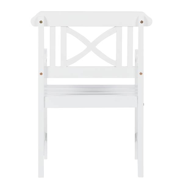 Sedia da giardino Eternal I Legno massello di acacia - Bianco