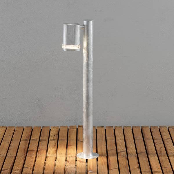 Luminaire d'allée halogène Modena Acier / Verre 1 ampoule