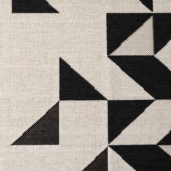 In-/Outdoorteppich Lüdenscheid Kunstfaser - Creme / Schwarz - 160 x 230 cm