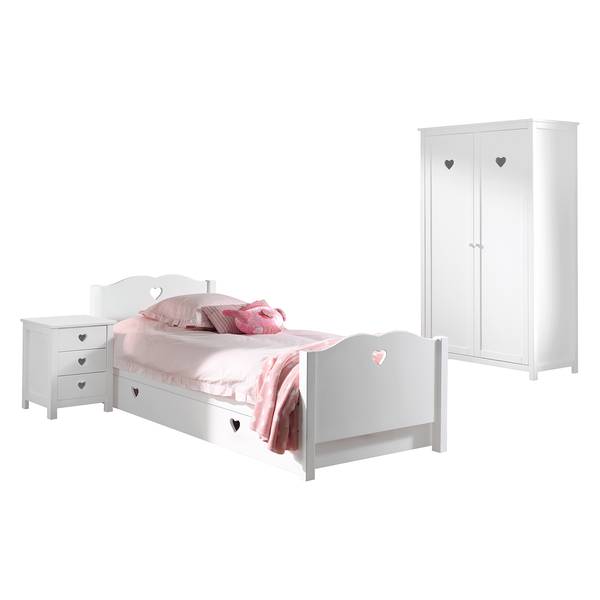 Jugendzimmerkombi Amori II (4-teilig) Weiß