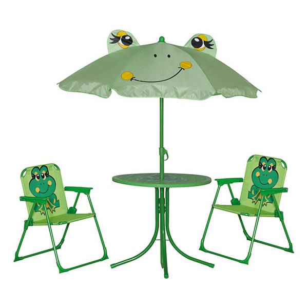 Kindermöbel-Set Froggy (4-teilig) Stahl/Polyester - Grün/Froschmotiv