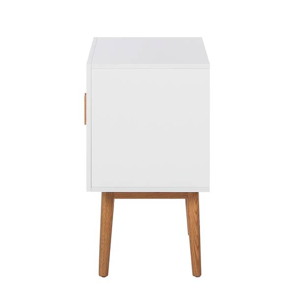 Kommode Lindholm II Eiche teilmassiv - Weiß/Eiche