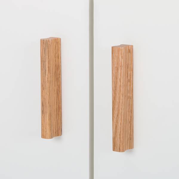 Kommode Lindholm II Eiche teilmassiv - Weiß/Eiche