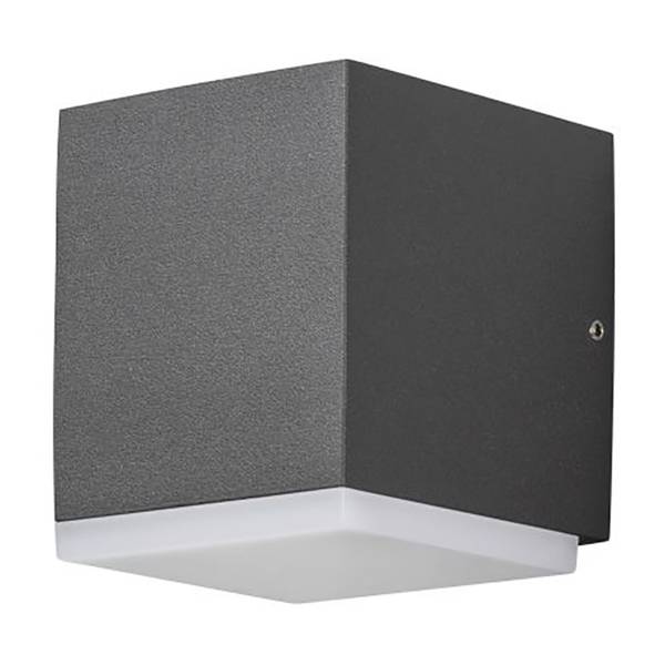 LED-Außenwandleuchte Monza Cube Acrylglas / Aluminium - 1-flammig - Flammenanzahl: 1