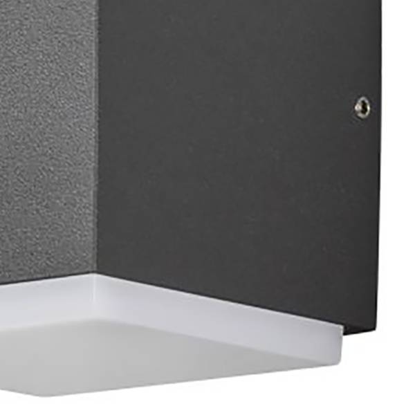 LED-Außenwandleuchte Monza Cube Acrylglas / Aluminium - 1-flammig - Flammenanzahl: 1