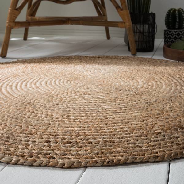 Juteteppich Magna Jute - Beige - Durchmesser: 90 cm
