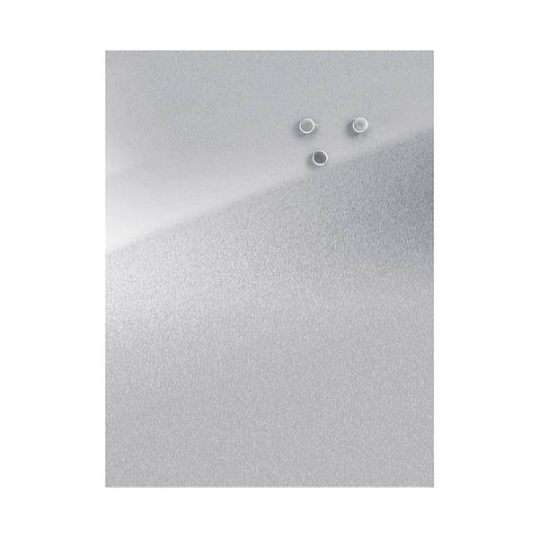 Magnettafel Cosmopolis - Silber - Metall - 80 x 1 x 60 cm