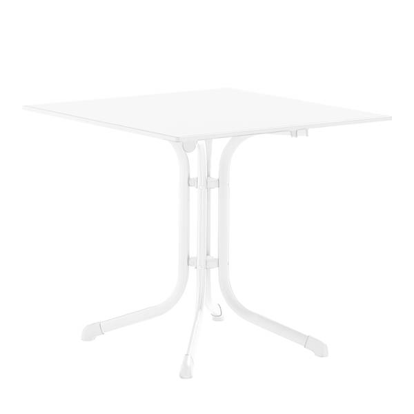 Klapptisch Houma II Marmordekor/Weiß - 70 x 72 x 70 cm