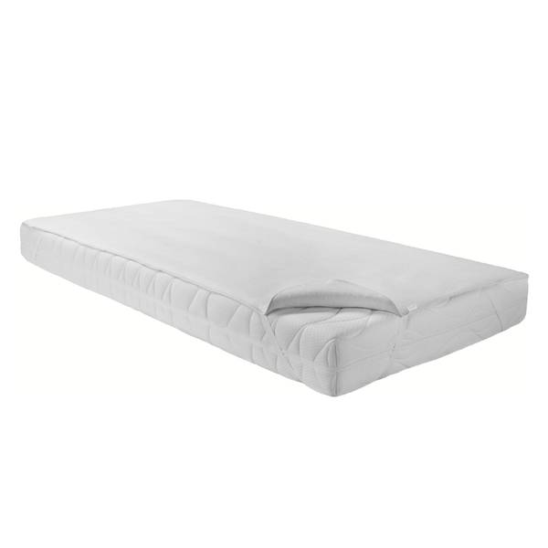 Matratzen-Auflage Premium Baumwolle/atmungsaktive PET Membrane - Weiß - 90x190 cm
