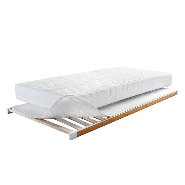 Matratzen-Unterlage Noppen Polyester/Acryl-Latex Noppen - Weiß - 90x200 cm