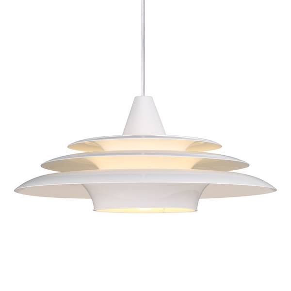 Pendelleuchte Saturn Metall Weiß - 1-flammig