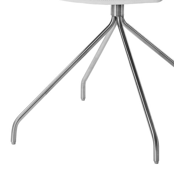 Sedia imbottita Gibril Similpelle/Acciaio inox - Bianco / Acciaio inox