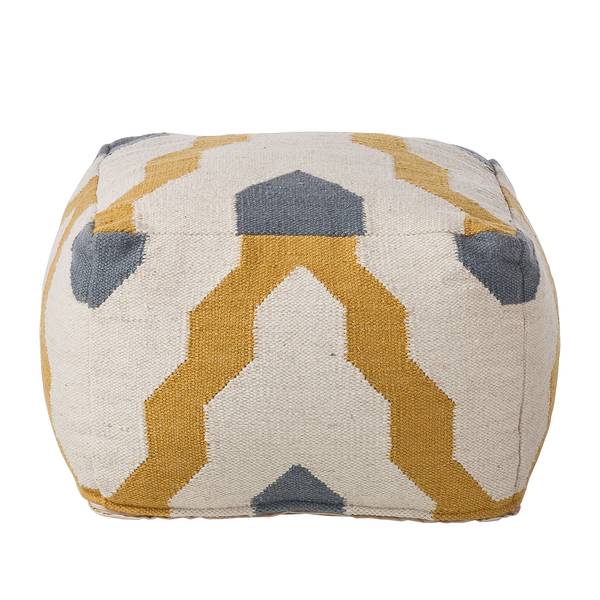 Pouf Raposa I Wolle - Creme / Gelb