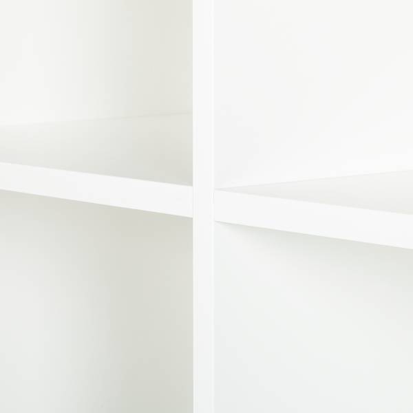 Regal Lindholm III Weiß/Eiche massiv