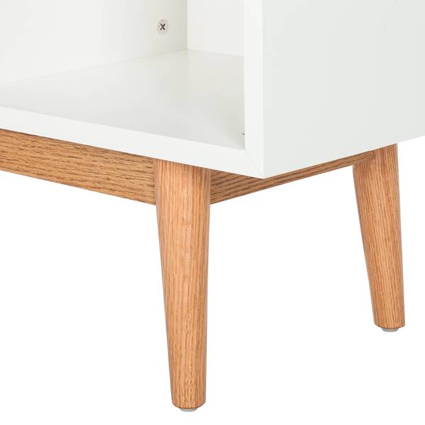 Regal Lindholm III Weiß/Eiche massiv