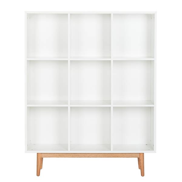 Regal Lindholm III Weiß/Eiche massiv