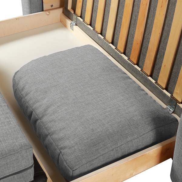 Schlafsofa LATINA Basic Stoff Doran: Grau - Breite: 193 cm