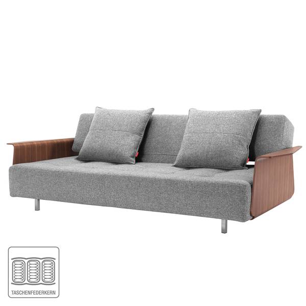 Schlafsofa Long Horn I Webstoff Granit - Stoff Twist: Granite