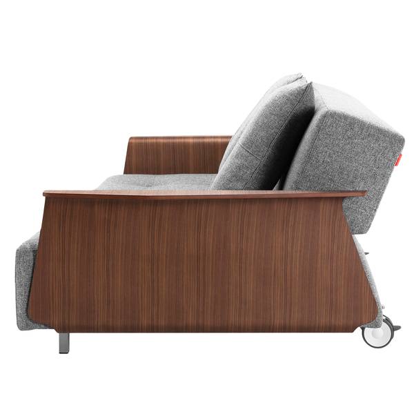 Schlafsofa Long Horn I Webstoff Granit - Stoff Twist: Granite