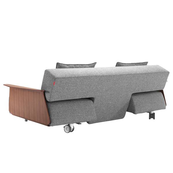 Schlafsofa Long Horn I Webstoff Granit - Stoff Twist: Granite