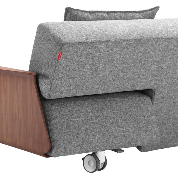 Schlafsofa Long Horn I Webstoff Granit - Stoff Twist: Granite