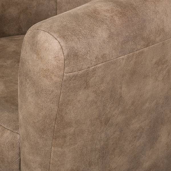 Fauteuil Casales antieke leerlook - cappuccinokleurig