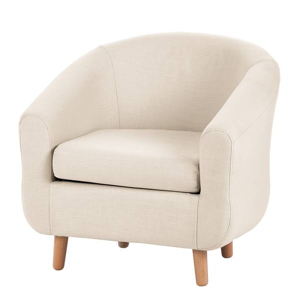 Fauteuil Little Tissu beige - Tissu Tuala: Crème