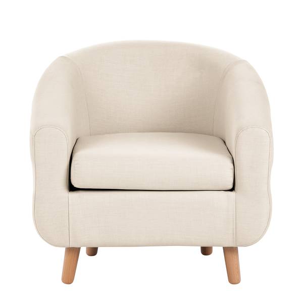 Fauteuil Little Tissu beige - Tissu Tuala: Crème
