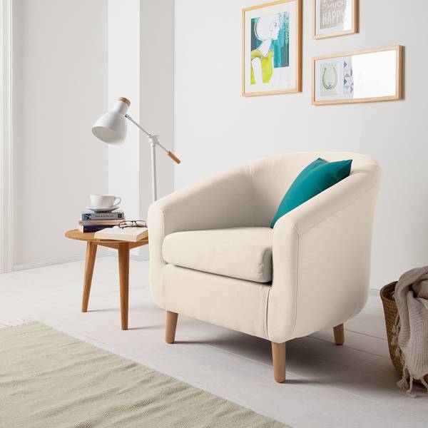Fauteuil Little Tissu beige - Tissu Tuala: Crème