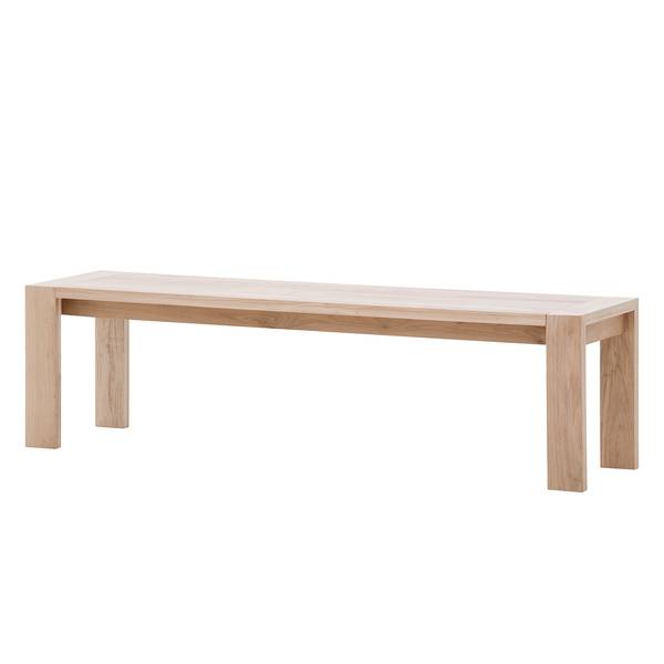 Banc Bruce Chêne massif - Chêne clair - Largeur : 145 cm