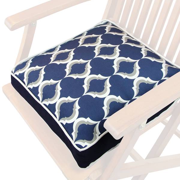 Zitkussen Delcambre geweven stof - blauw