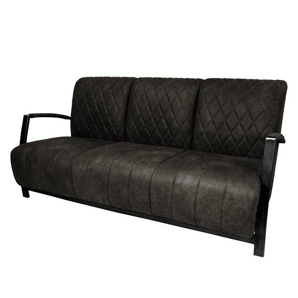 Polstergarnitur Straid (3-2-1) Antiklederlook - Basalt