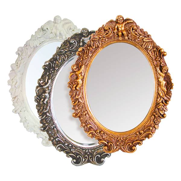 Spiegel El Eden Paulownia teilmassiv - Weiß