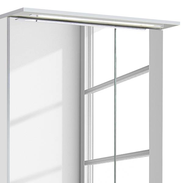 Spiegelschrank Genf II Inkl. Beleuchtung - Hochglanz Weiß