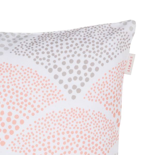 Kussensloop Mala geweven stof - grijs/zalmkleurig