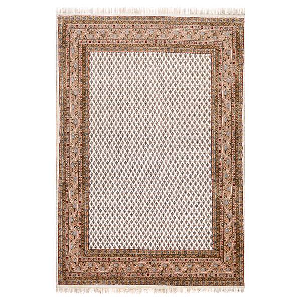 Wollteppich Chandi Mir Schurwolle - Beige - 300 x 200 cm